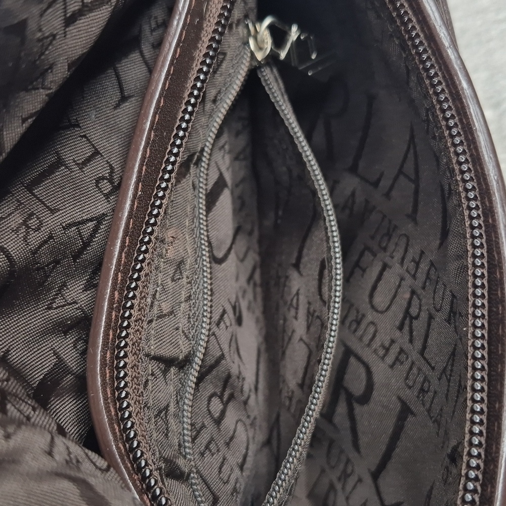 Furla Chocolate Brown Leather Shoulder Handbag - Picture 11 of 17